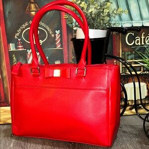 Kate Spade Vibrant Red Satchel with Bow